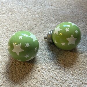 Pottery Barn Kids Green, Glow in the Dark Star Finials